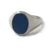 Siegelring in Weissgold mit Stein 13x10 mm oval, tailliert