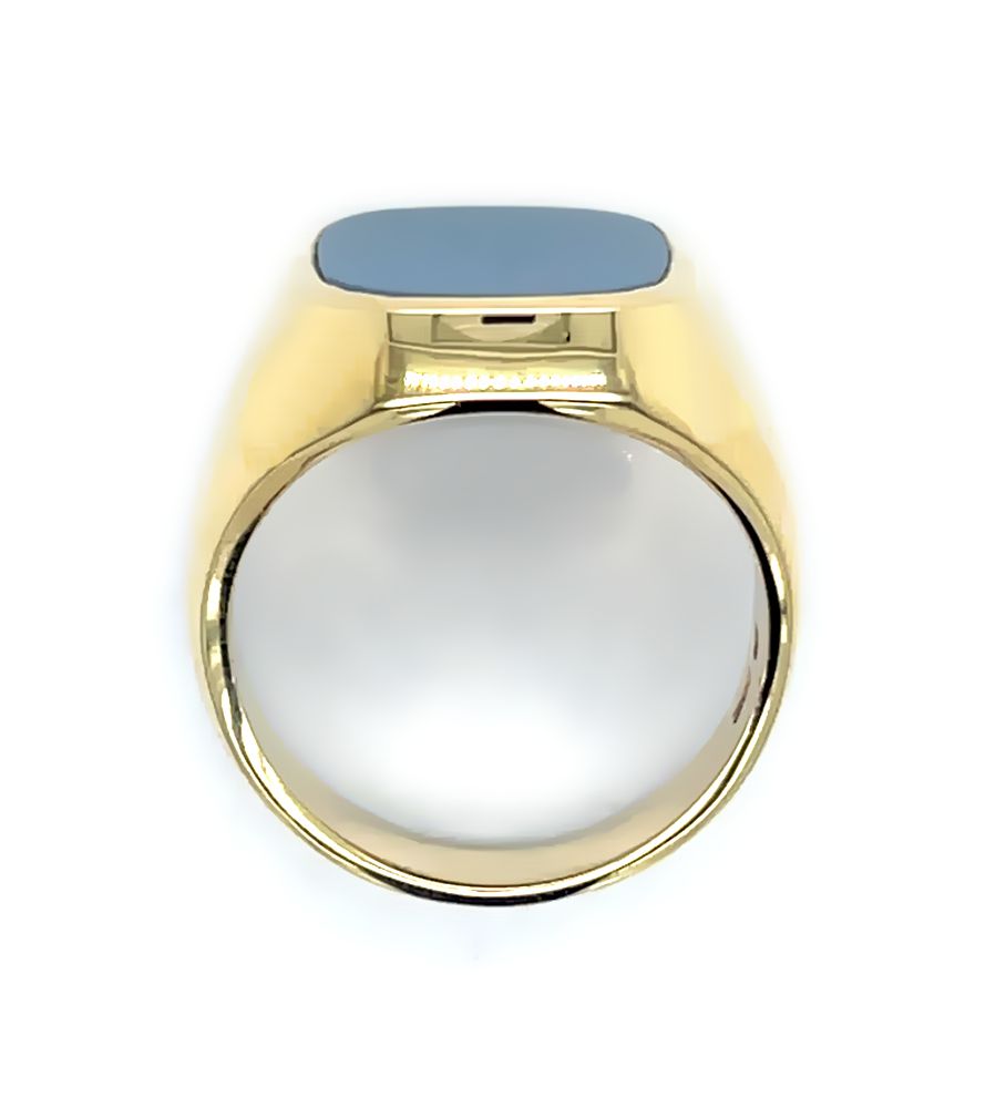 Siegelring in 333 Gold mit Lagenstein 13,5x12 mm antik, Ringgröße 56 Siegelring in 333 Gold mit Lagenstein 13,5x12 mm antik, Ringgröße 56 – Bild 4