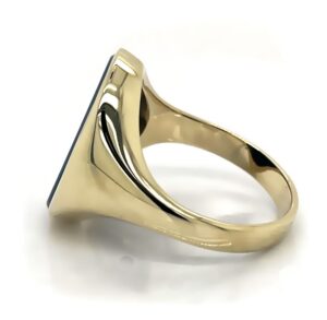 Siegelring in 333 Gold mit Lagenstein 18x13 mm oval, Ringgröße 57 – Bild 4