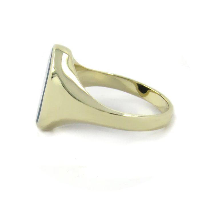 Siegelring in 333 Gold mit Lagenstein 13×10 mm oval, Ringgröße 54
