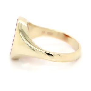 Siegelring in 333 Gold mit Carneol 13×10 mm oval, Ringgröße 56 – Bild 3