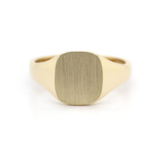 Siegelring in Gold mit Gravurplatte 10x9 mm antik
