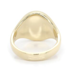 Siegelring in Gold mit Stein 13x11 mm oval, tailliert – Bild 3