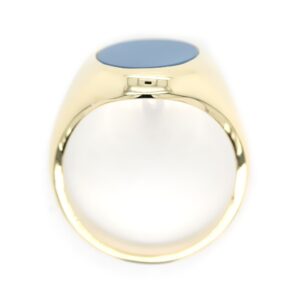 Siegelring in Gold mit Stein 13x11 mm oval, tailliert – Bild 4