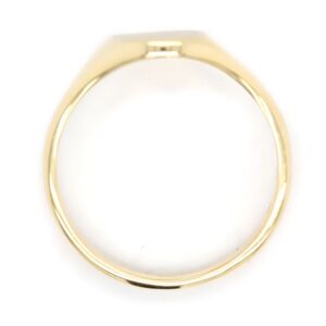 Siegelring in 585 Gold mit Gravurplatte 11,5x10 mm oval, Ringgröße 67 – Bild 2
