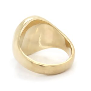 Siegelring in 333 Gold mit Gravurplatte 15x12,5 mm oval, Ringgröße 53,5 – Bild 2